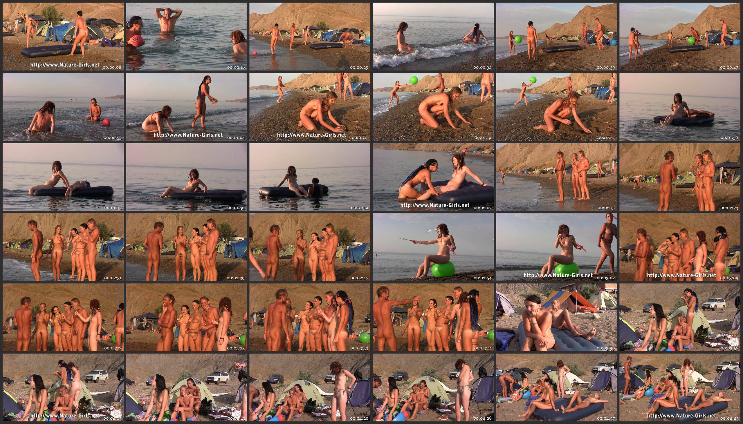 Embracing Serenity and Joy - Young Naturists Reveling on a Naturist Beach - Thumbnails